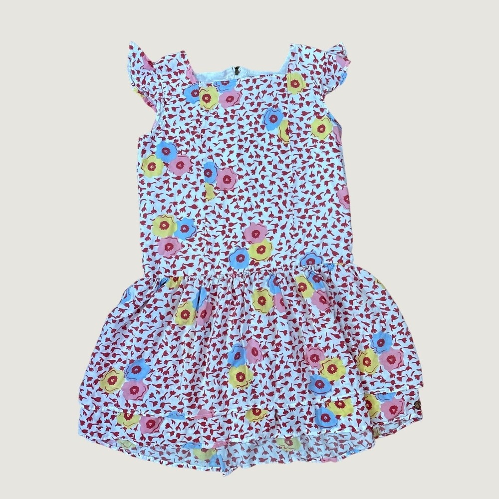 Matilda Jane 435 Floral Tiered Dress Kids Multi Color Boho Ruffle SIZE 12